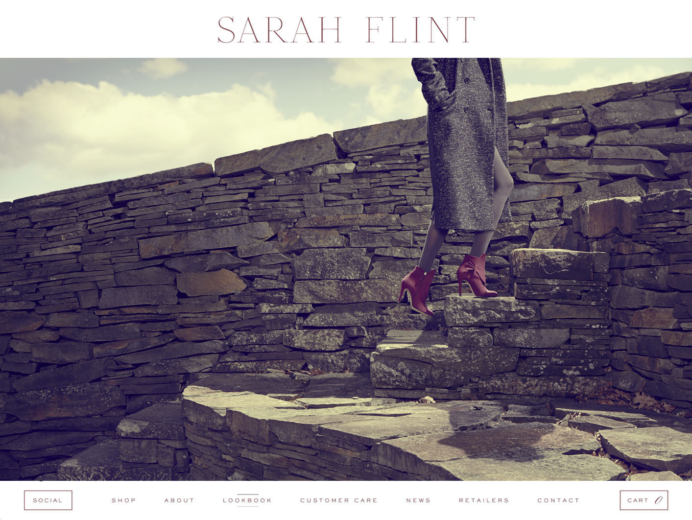 Sarah Flint website designed by Scissor.