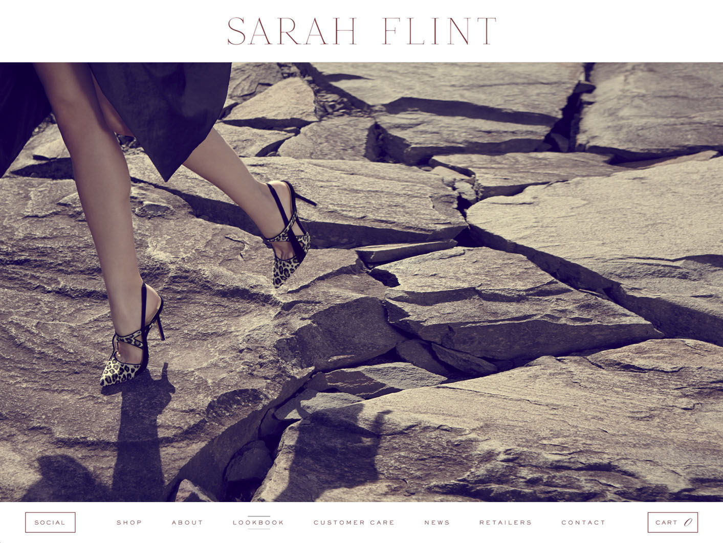 Sarah Flint website designed by Scissor.